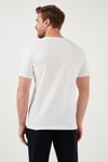 Buratti Pamuklu Slim Fit Bisiklet Yaka Erkek T Shirt 646R7810 EKRU