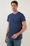 Buratti Pamuklu Slim Fit Bisiklet Yaka Erkek T Shirt 541TACTICAL AÇIK LACİVERT