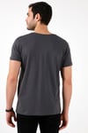 Buratti Pamuklu Slim Fit Bisiklet Yaka Baskılı 3'lü Paket Erkek T Shirt 541S31 Füme-Beyaz-Açık Gri