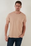 Buratti Pamuklu Slim Fit Bisiklet Yaka Erkek T Shirt 541TACTICAL VİZON