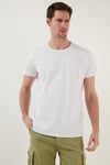 Buratti Pamuklu Slim Fit Bisiklet Yaka Erkek T Shirt 541TACTICAL BEYAZ