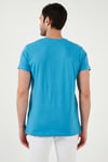 Buratti Pamuklu Slim Fit Bisiklet Yaka Erkek T Shirt 541CALIFORNIA24 İNDİGO