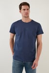 Buratti Pamuklu Slim Fit Bisiklet Yaka Erkek T Shirt 541TACTICAL AÇIK LACİVERT