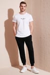 Buratti Pamuklu Slim Fit Bisiklet Yaka Erkek T Shirt 541FOLLOW BEYAZ