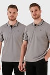 Buratti Pamuklu Slim Fit Düğmeli 2'li Paket Erkek Polo Yaka T Shirt 5902118S2 Taş-Taş