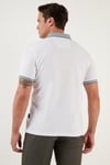 Buratti Pamuklu Slim Fit Erkek Polo Yaka T Shirt 646R4560 BEYAZ-YEŞİL