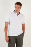 Buratti Pamuklu Slim Fit Erkek Polo Yaka T Shirt 646R4560 BEYAZ-YEŞİL