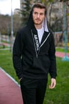 Buratti Pamuklu Slim Fit Kanguru Cepli Fermuar Detaylı Kapüşon Yaka Erkek Sweat 575707 SİYAH-SİYAH