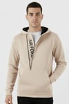 Buratti Pamuklu Slim Fit Kanguru Cepli Fermuar Detaylı Kapüşon Yaka Erkek Sweat 575707 KUM