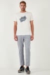 Buratti Pamuklu Slim Fit Lastikli Bel Boru Paça Erkek Pantolon 5545S87JMILANO AÇIK GRİ
