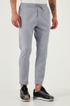 Buratti Pamuklu Slim Fit Lastikli Bel Boru Paça Erkek Pantolon 5545S87JMILANO AÇIK GRİ