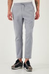 Buratti Pamuklu Slim Fit Lastikli Bel Boru Paça Erkek Pantolon 5545S87JMILANO AÇIK GRİ