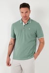 Buratti Pamuklu Slim Fit Şerit Detaylı Düğmeli Polo Yaka 3'lü Paket Erkek T Shirt 5902118S3 Siyah-Beyaz-Lacivert-Bordo-Elma Yeşili-Beyaz
