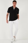 Buratti Pamuklu Slim Fit Şerit Detaylı Düğmeli Polo Yaka 3'lü Paket Erkek T Shirt 5902118S3 AquaMavi-Koyu Mavi-Siyah Beyaz