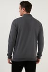 Buratti Pamuklu Slim Fit Yarım Fermuarlı Dik Yaka Erkek Sweat 5905400 ANTRASİT