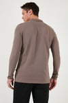 Buratti Pamuklu Slim Fit Yarım Fermuarlı Polo Yaka Erkek Sweat 5903010 TOPRAK