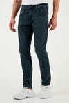 Buratti Pamuklu Slim Fit Yüksek Bel Dar Paça Jeans Erkek Kot Pantolon 3300S81TOKYO MAVİ