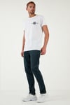 Buratti Pamuklu Slim Fit Yüksek Bel Dar Paça Jeans Erkek Kot Pantolon 3300S81TOKYO MAVİ