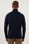 Buratti Regular Fit Balıkçı Yaka Pamuklu Triko Erkek Kazak 6353462 LACİVERT