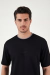 Buratti Regular Fit Bisiklet Yaka OYSHO Kumaş Erkek T Shirt 5904091 SİYAH