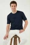 Buratti Regular Fit Bisiklet Yaka OYSHO Kumaş Erkek T Shirt 5904091 İNDİGO