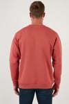 Buratti Regular Fit Bisiklet Yaka Pamuklu İçi Tüylü Yumuşak Şardonlu Erkek Sweat 5905255 KİREMİT