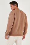 Buratti Regular Fit Bisiklet Yaka Pamuklu İçi Tüylü Yumuşak Şardonlu Erkek Sweat 5905255 Tarçın