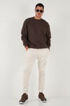 Buratti Regular Fit Bisiklet Yaka Şardonlu 2'li Paket Erkek Sweat 5905255S2 Koyu Kahve-Koyu Kahve