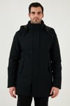 Buratti Regular Fit Çıkarılabilir Kapüşonlu Erkek Mont 497SENATOR SİYAH