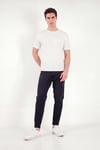 Buratti Regular Fit Çizgili Dokulu Bisiklet Yaka Erkek T Shirt 5904023 BEYAZ
