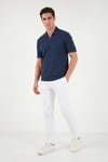 Buratti Regular Fit Fermuarlı Erkek Polo T Shirt 5904069 İNDİGO
