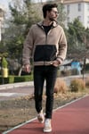 Buratti Regular Fit Fermuarlı Kapüşonlu Polar Erkek Hırka 5909005 VİZON
