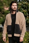 Buratti Regular Fit Fermuarlı Kapüşonlu Polar Erkek Hırka 5909005 VİZON