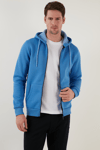 Buratti Regular Fit Kapüşonlu Fermuarlı İçi Tüylü Yumuşak Şardonlu Kışlık Erkek Sweat 5905340 KOYU MAVİ