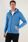 Buratti Regular Fit Kapüşonlu Fermuarlı İçi Tüylü Yumuşak Şardonlu Kışlık Erkek Sweat 5905340 KOYU MAVİ