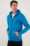 Buratti Regular Fit Kapüşonlu Fermuarlı İçi Tüylü Yumuşak Şardonlu Kışlık Erkek Sweat 5905340 Deniz Mavi