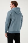 Buratti Regular Fit Kapüşonlu Fermuarlı İçi Tüylü Yumuşak Şardonlu Kışlık Erkek Sweat 5905340 KOYU GRİ