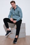 Buratti Regular Fit Kapüşonlu Fermuarlı İçi Tüylü Yumuşak Şardonlu Kışlık Erkek Sweat 5905340 KOYU GRİ