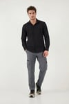 Buratti Regular Fit Normal Bel Cep Detaylı Trekking ve Kurye Erkek Pantolon 693150 FÜME