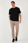 Buratti Regular Fit Normal Bel Düz Paça Bağlamalı Jogger Erkek Pantolon CF25617801 BEJ