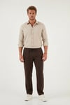 Buratti Regular Fit Normal Bel Düz Paça Erkek Pantolon 6689255 KAHVE