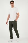 Buratti Regular Fit Normal Bel Düz Paça Trekking ve Kargo Erkek Pantolon 693158 HAKİ