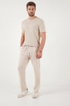 Buratti Regular Fit Normal Bel Düz Paça Erkek Pantolon 6689255 TAŞ