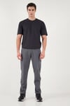 Buratti Regular Fit Normal Bel Düz Paça Trekking ve Kargo Erkek Pantolon 693158 FÜME