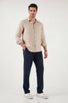 Buratti Regular Fit Normal Bel Düz Paça Erkek Pantolon 6689255 LACİVERT