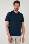 Buratti Regular Fit Pamuklu Düğmeli Erkek Polo Yaka T Shirt 5902326 İNDİGO