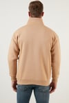 Buratti Regular Fit Pamuklu İçi Tüylü Yumuşak Şardonlu Kışlık Erkek Sweat 59053431 KUM