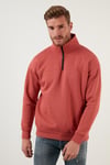 Buratti Regular Fit Pamuklu İçi Tüylü Yumuşak Şardonlu Kışlık Erkek Sweat 59053431 KİREMİT