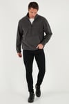 Buratti Regular Fit Yarım Fermuarlı Dik Yaka Yumuşak Dokulu Erkek Sweat 59060661 ANTRASİT