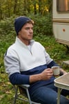 Buratti Renk Bloklu Regular Fit Yarım Fermuarlı Dik Yaka Erkek Sweat 5905719 İNDİGO